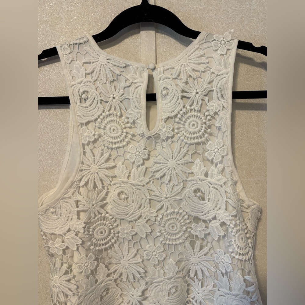 Iris crocheted tank blouse | White size Med - Picture 6 of 7
